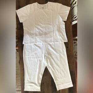 3 PC Set--QVC Sport Savvy 2X--White Cotton--Brand New !!